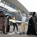 Cori "Coco" Gauff and Harry Potter cast at Australian Open