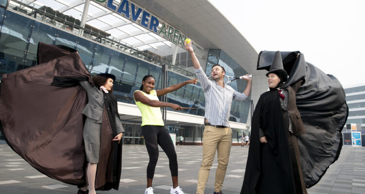 Cori "Coco" Gauff and Harry Potter cast at Australian Open