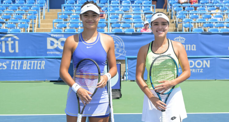 Emma Raducanu and Camila Osorio