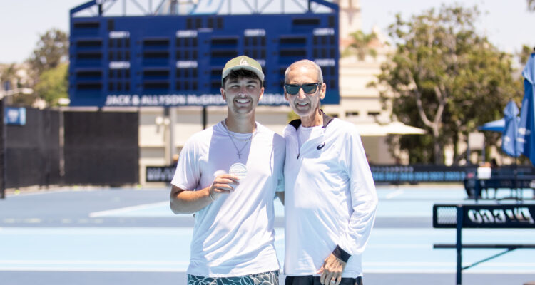Trevor Svajda with his father