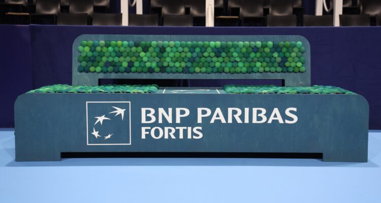 Player benches at BNP Paribas Fortis European Open in Brussels