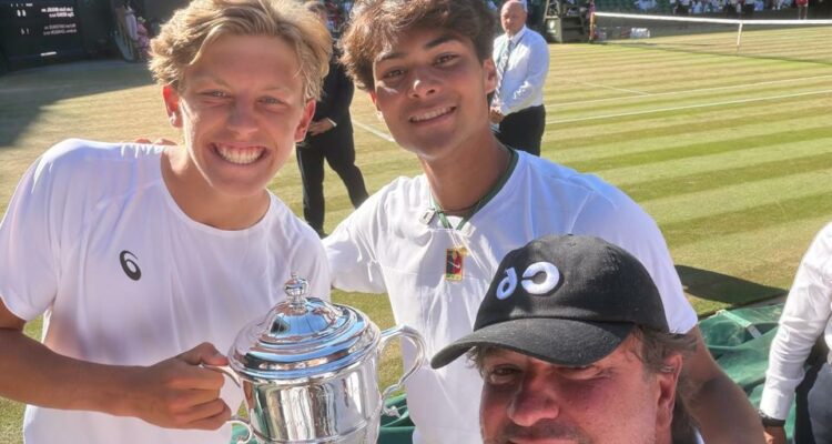 Ziga Sesko, Guto Miguel and Santos Dumont (photo: Rede Tenis)